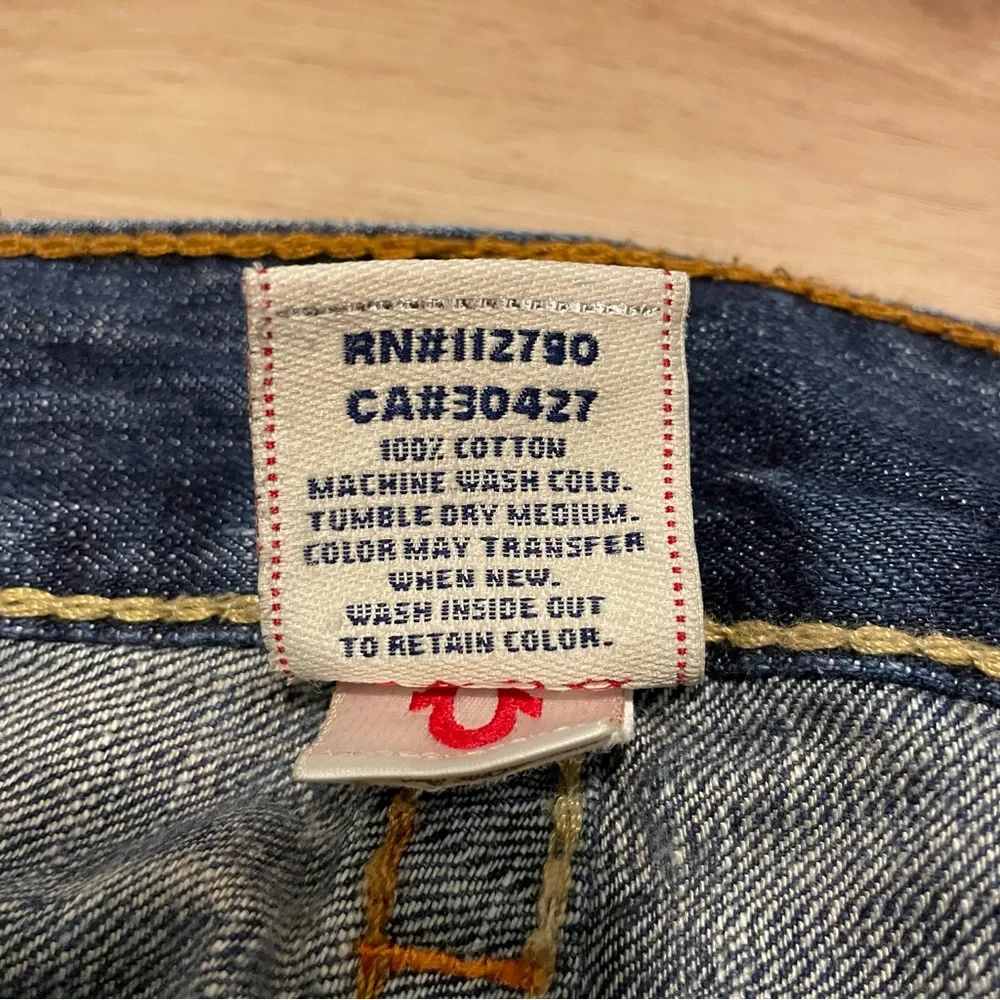 Vintage Y2K True Religion Bobby Big T Flared Jeans  Men’s 36x30 Heavy Stitched